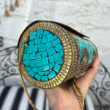 Bolsa / Clutch Boho, Artesanal y Vintage de India