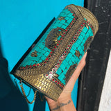Bolsa / Clutch Boho, Artesanal y Vintage de India