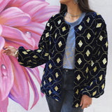 Abrigo Gitano y Boho Bordado con Espejos