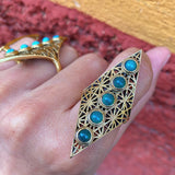 Anillos de Brass con 5 Piedras