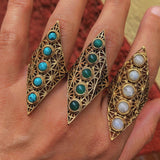 Anillos de Brass con 5 Piedras