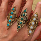 Anillos de Brass con 5 Piedras