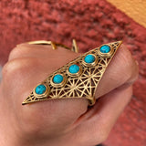 Anillos de Brass con 5 Piedras