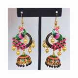 Aretes “Pavo real” de India