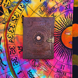 Libreta Artesanal de Piel y Hojas Reciclada de India