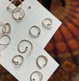 Nath / Aretes para la Nariz de Plata con Piedras