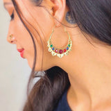 Arracadas Boho de Brass con Cristales