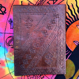 Libreta Artesanal de Piel y Hojas Reciclada de India