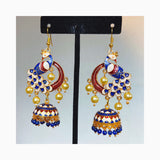 Aretes “Pavo real” de India
