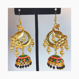 Aretes “Pavo real” de India