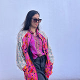Camisa de Seda Con Botones de Coco (Unisex)