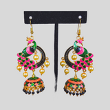 Aretes “Pavo real” de India