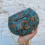 Bolsa / Clutch Boho, Artesanal y Vintage de India