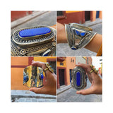 Brazalete Artesanal y Bohemio con Lapislázuli