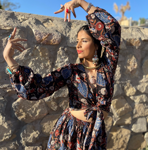 Set de Algodón Puro Teñido Artesanalmente (BlockPrint)