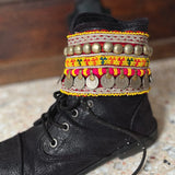Par de Tobilleras para Pies o Botas Artesanales de los Gitanos Kuchi