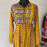 Vestido de Seda de India (con defecto en el estampado en parte del pecho y espalda)