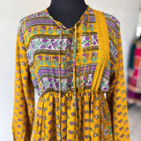 Vestido de Seda de India (con defecto en el estampado en parte del pecho y espalda)