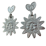 Aretes “Soles Mágicos” de Acero Inoxidable (Plateados)