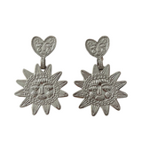 Aretes “Soles Mágicos” de Acero Inoxidable (Plateados)