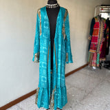 2 en 1 Kimono y Vestido de Seda India - Largo