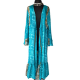 2 en 1 Kimono y Vestido de Seda India - Largo