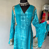 2 en 1 Kimono y Vestido de Seda India - Largo