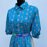 Vestido Bohemio de Seda India con Botones de Coco