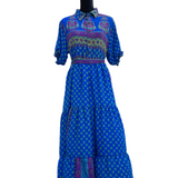 Vestido Bohemio de Seda India con Botones de Coco