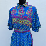 Vestido Bohemio de Seda India con Botones de Coco
