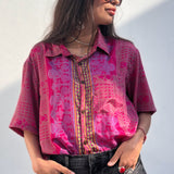 Camisa de Seda Con Botones de Coco (Unisex)
