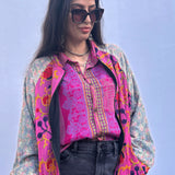 Camisa de Seda Con Botones de Coco (Unisex)