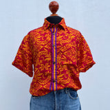 Camisa de Seda Con Botones de Coco (Unisex)