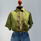 Camisa de Seda Con Botones de Coco (Unisex)