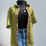Camisa de Seda Con Botones de Coco (Unisex)