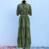 Vestido Bohemio de Seda India con Botones de Coco
