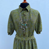 Vestido Bohemio de Seda India con Botones de Coco