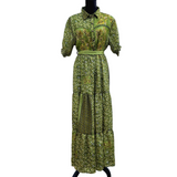 Vestido Bohemio de Seda India con Botones de Coco