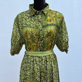Vestido Bohemio de Seda India con Botones de Coco