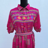 Vestido Bohemio de Seda India con Botones de Coco