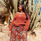 Falda de Algodón Puro Teñido Artesanalmente (BlockPrint)