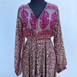 Vestido Bohemio de Seda India (con Desgaste)
