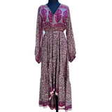 Vestido Bohemio de Seda India (con Desgaste)