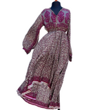 Vestido Bohemio de Seda India (con Desgaste)