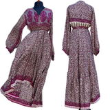 Vestido Bohemio de Seda India (con Desgaste)