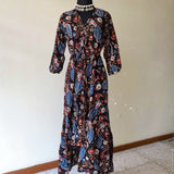 Vestido de Algodón Puro Teñido Artesanalmente (BlockPrint)