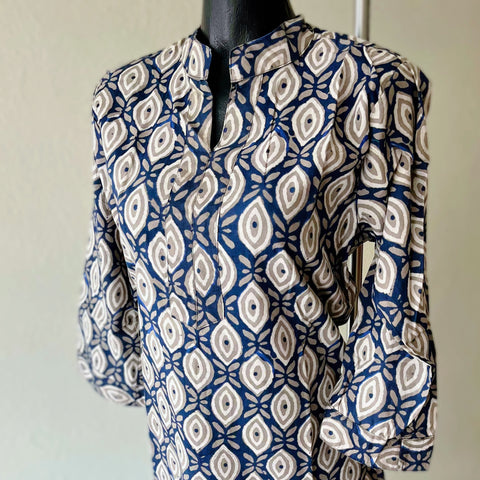 Set Pijama de India con Algodón Puro Teñido Artesanalmente (BlockPrint)