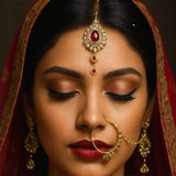 Set de Joyería de India (Tikka y Nath)