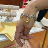 Pulsera Bohemia con Pendientes (Acero inoxidable)