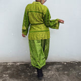 Set Hecho con Satin Brocado Vintage (Con desgastes)